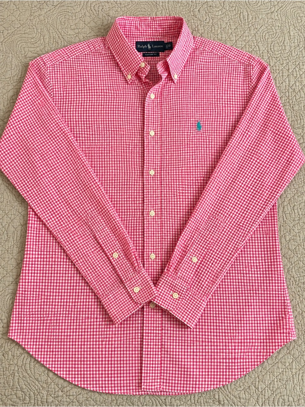 Ralph Lauren Red & White Gingham Button-Down Shirt